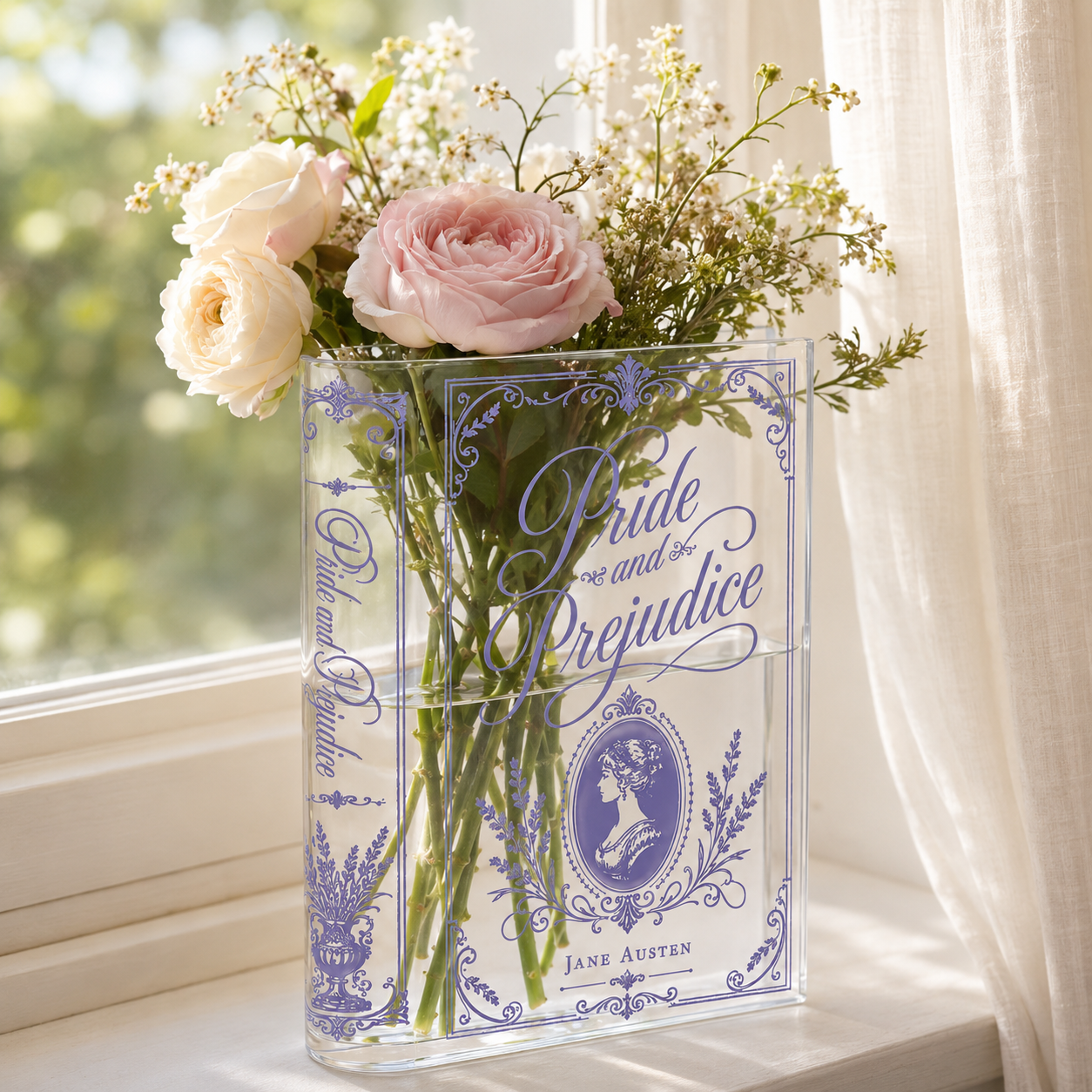 Pride And Prejudice Acrylic Book Vase Book Lover Gift