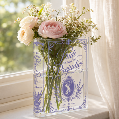 Pride And Prejudice Acrylic Book Vase Book Lover Gift