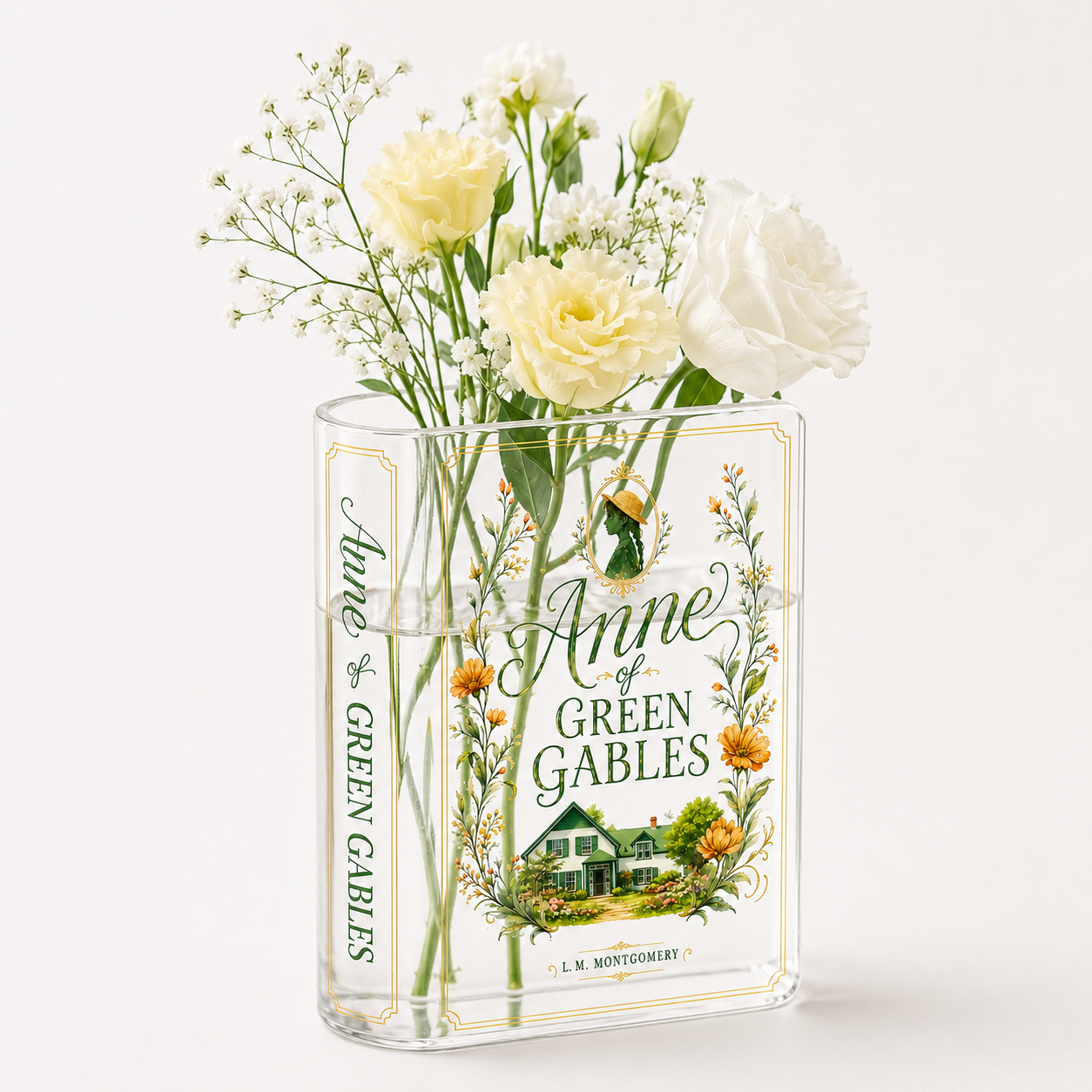 Vase Anne of Green Gables Acrylic Book Vase Book Lover Gift