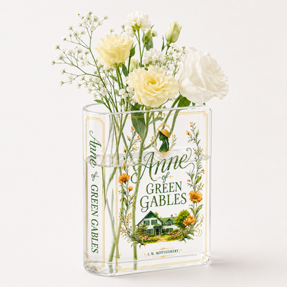 Vase Anne of Green Gables Acrylic Book Vase Book Lover Gift