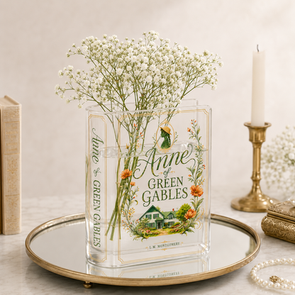 Vase Anne of Green Gables Acrylic Book Vase Book Lover Gift