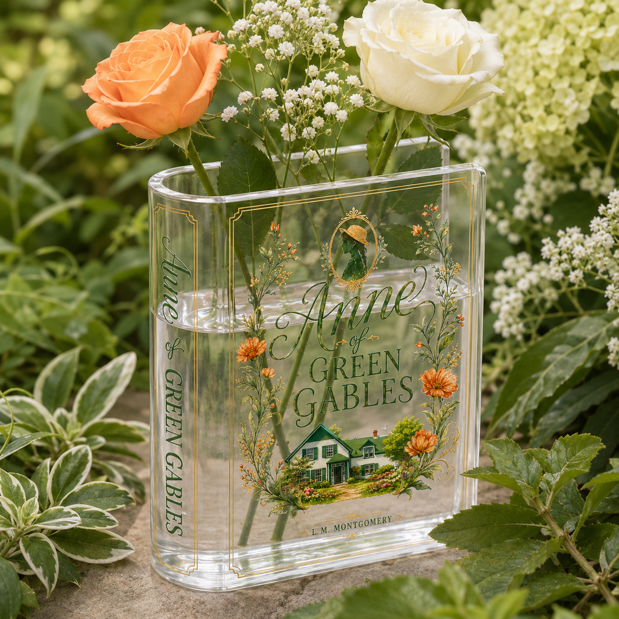 Vase Anne of Green Gables Acrylic Book Vase Book Lover Gift