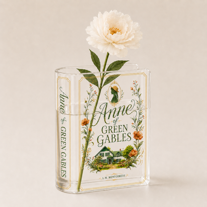 Vase Anne of Green Gables Acrylic Book Vase Book Lover Gift