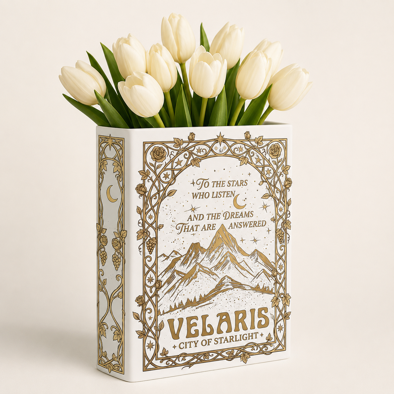 ACOTAR Velaris City Of Starlight Night Court Ceramic Book Vase Book Lover Gift