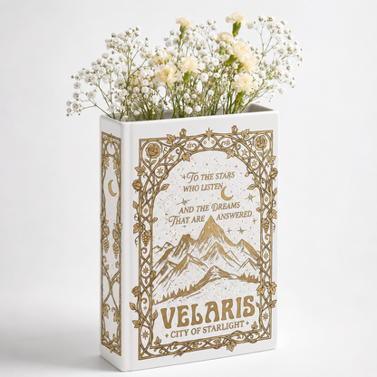 ACOTAR Velaris City Of Starlight Night Court Ceramic Book Vase Book Lover Gift