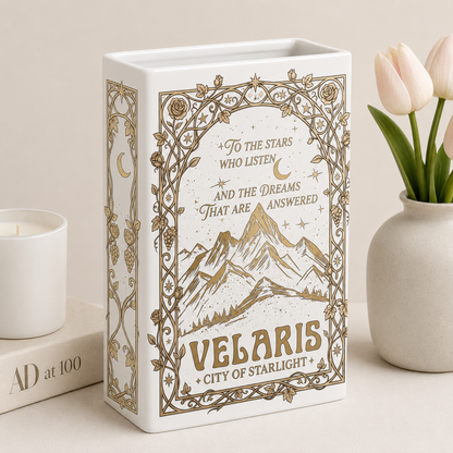 ACOTAR Velaris City Of Starlight Night Court Ceramic Book Vase Book Lover Gift