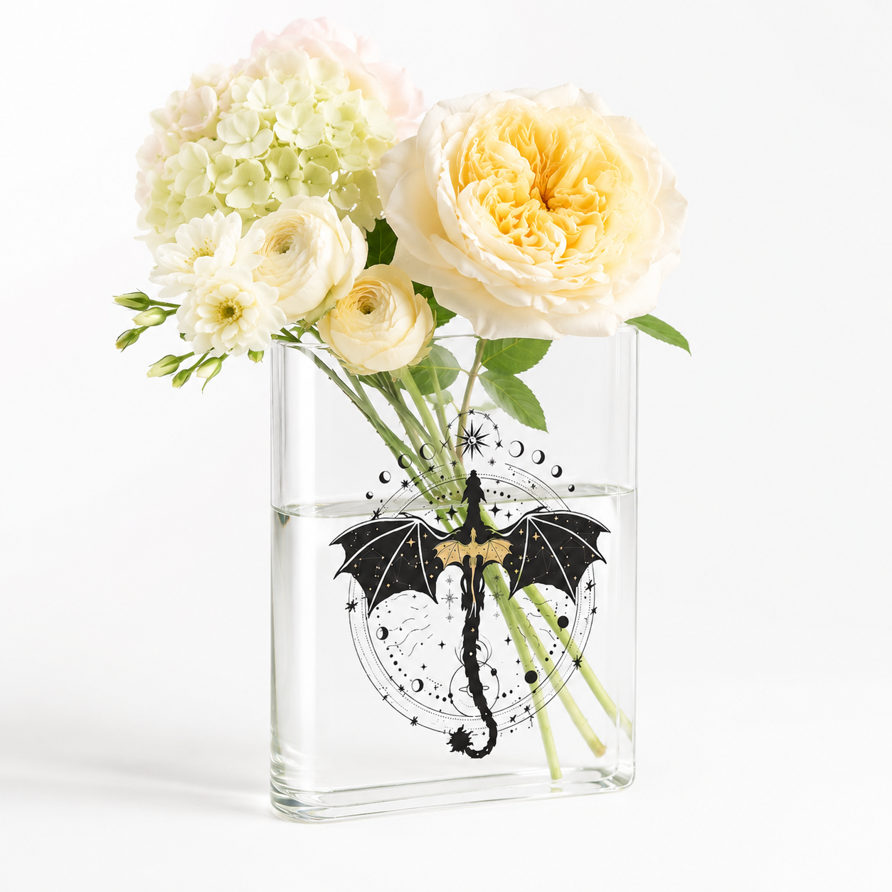 Black Dragon Acrylic Book Vase Book Lover Gift
