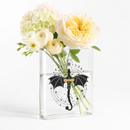 Black Dragon Acrylic Book Vase Book Lover Gift