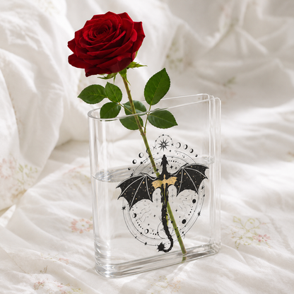 Black Dragon Acrylic Book Vase Book Lover Gift