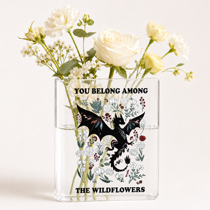 Abraxos Flower Fantasy Dragon Acrylic Book Vase Book Lover Gift