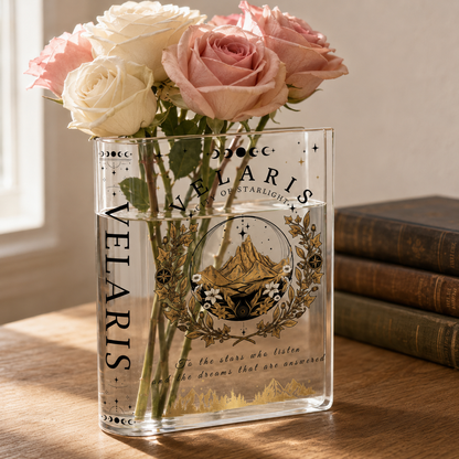 City of Starlight Acrylic Book Vase Book Lover Gift