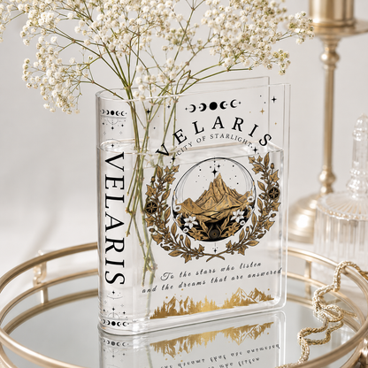 City of Starlight Acrylic Book Vase Book Lover Gift