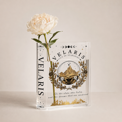 City of Starlight Acrylic Book Vase Book Lover Gift