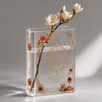 Beauty and the Beast Acrylic Book Vase Book Lover Gift