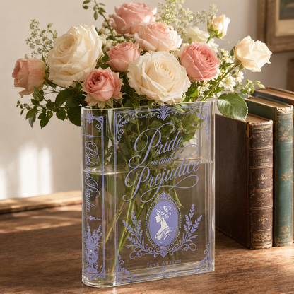 Pride And Prejudice Acrylic Book Vase Book Lover Gift