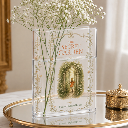 The Secret Garden Acrylic Book Vase Book Lover Gift