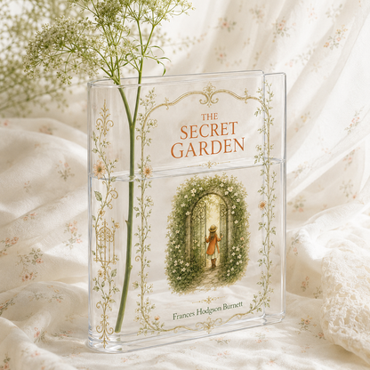 The Secret Garden Acrylic Book Vase Book Lover Gift