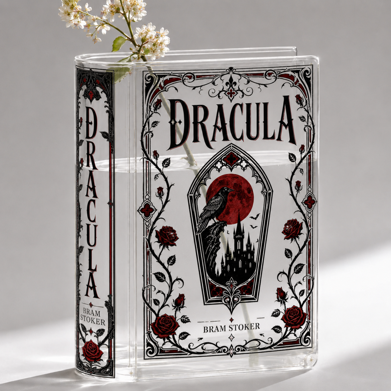 Dracula  Acrylic Book Vase Book Lover Gift