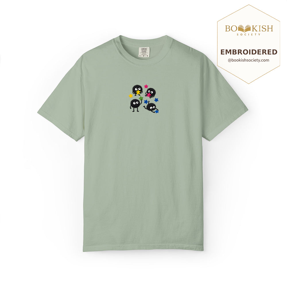 Embroidered Sprite Catching Star Candy Comfort Color ® T-shirt Book Lover Gift bay