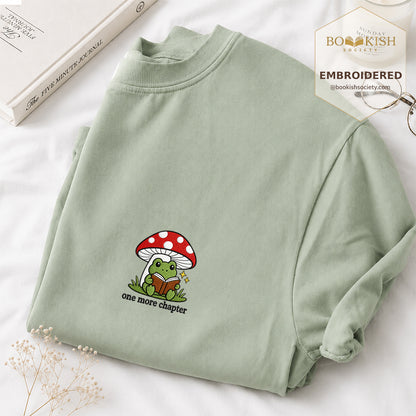 Embroidered One More Chapter Comfort Color ® T-shirt Book Lover Gift Bay