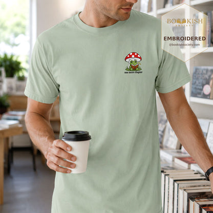 Embroidered One More Chapter Comfort Color ® T-shirt Book Lover Gift Bay