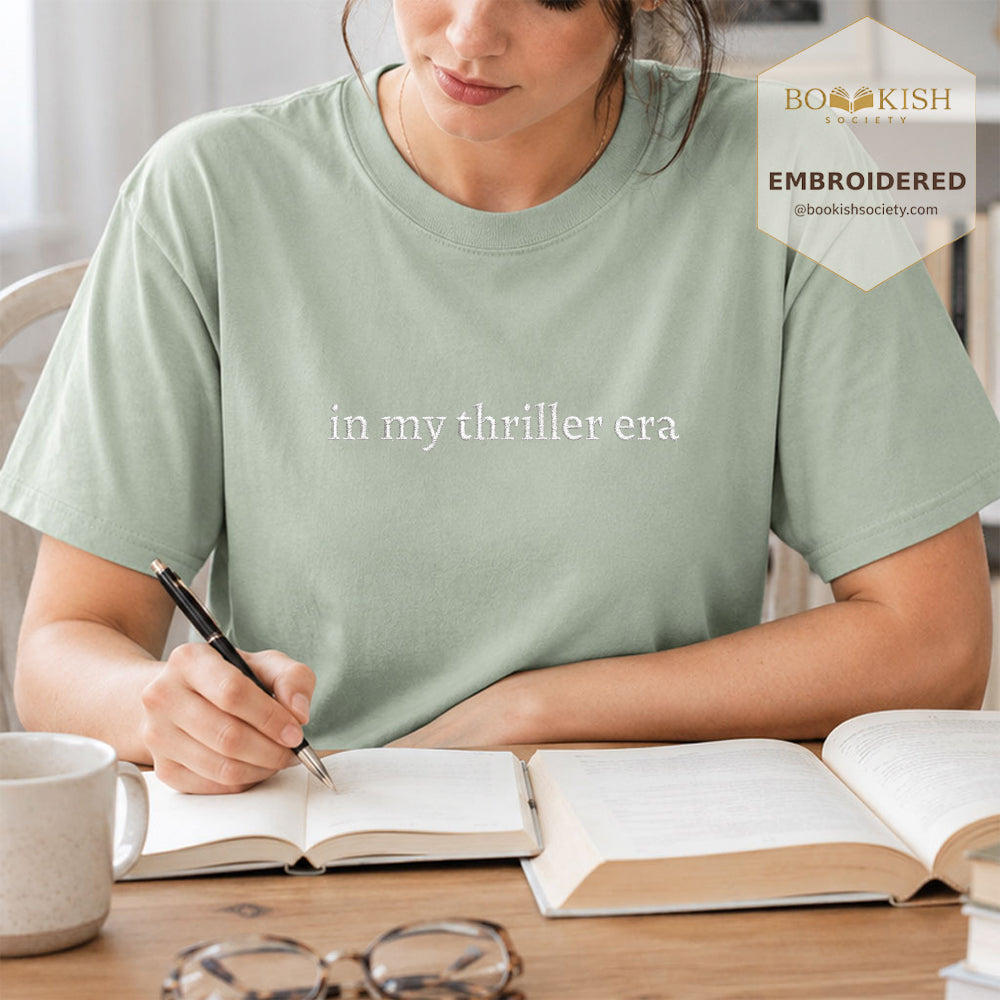 Embroidered In My Thriller Era Comfort Color ® T-shirt Book Lover Gift Bay