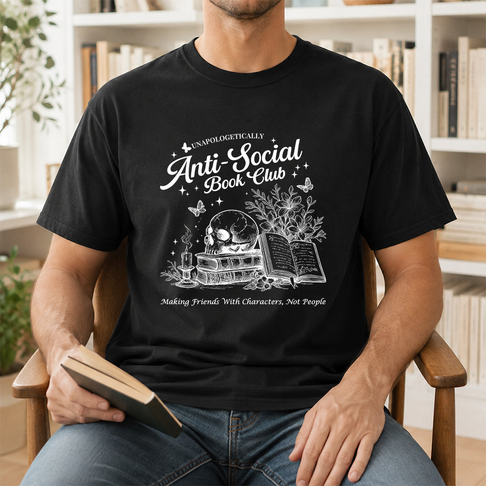 Anti-Social Book Club Softstyle T-Shirt | Book Lover Gift Black