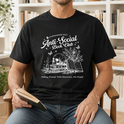 Anti-Social Book Club Softstyle T-Shirt | Book Lover Gift Black
