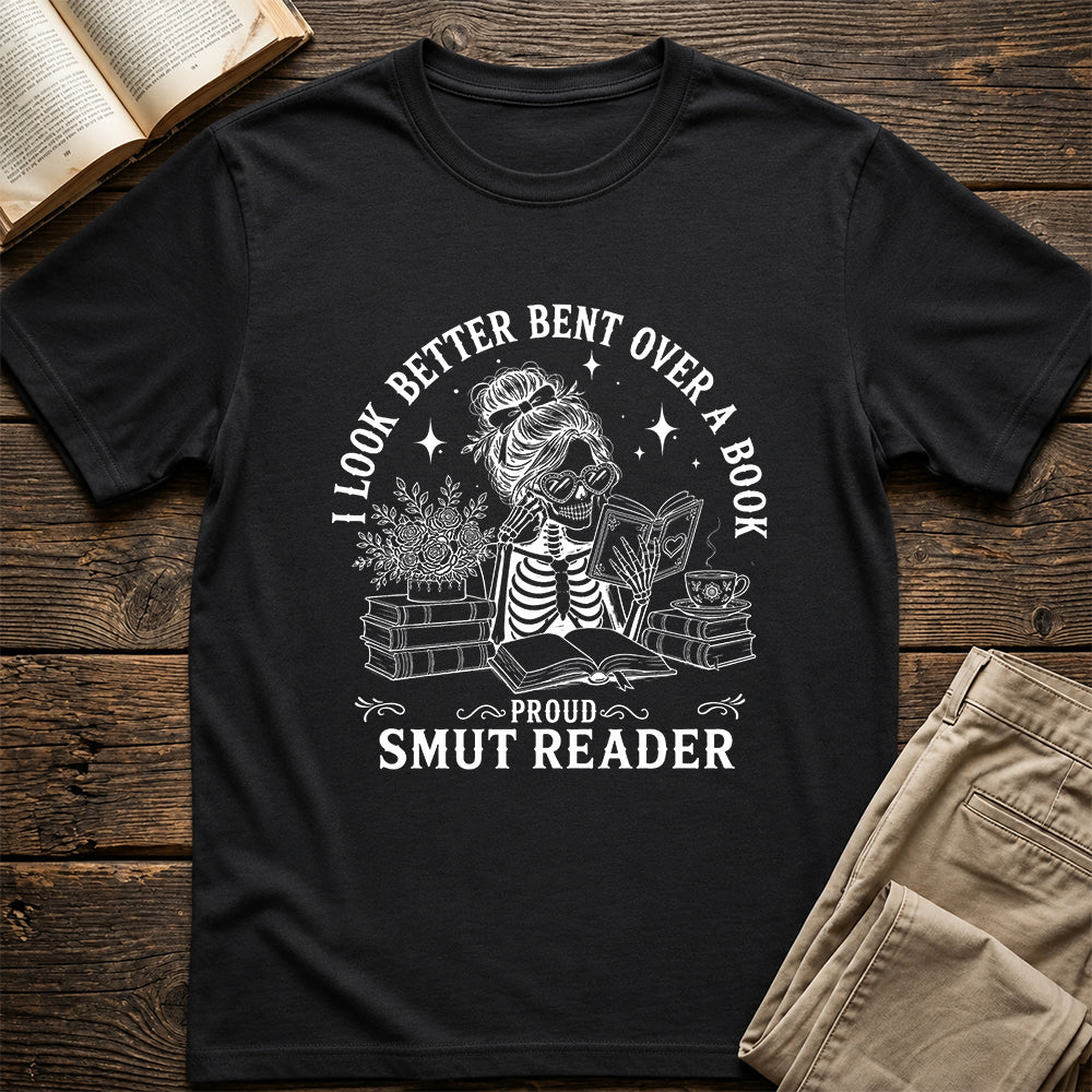 I Look Better Bend Over A Book Softstyle T-Shirt | Book Lover Gift Black