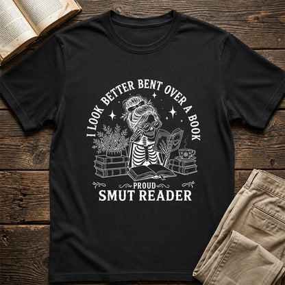 I Look Better Bend Over A Book Softstyle T-Shirt | Book Lover Gift Black