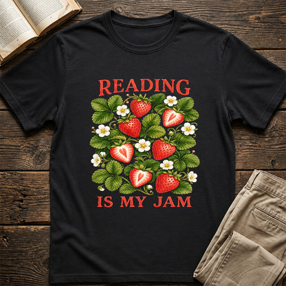 Reading Is My Jam Softstyle T-Shirt | Book Lover Gift Black