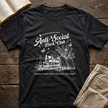 Anti-Social Book Club Softstyle T-Shirt | Book Lover Gift Black