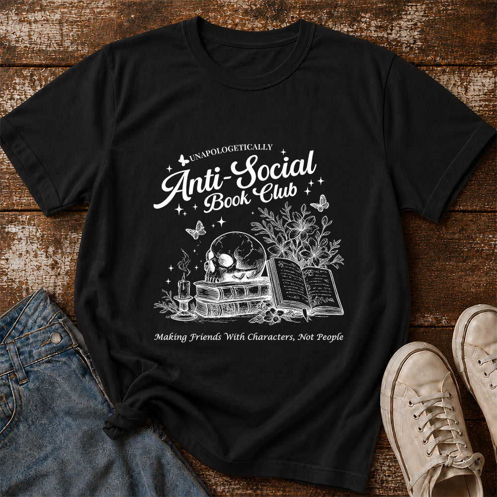Anti-Social Book Club Softstyle T-Shirt | Book Lover Gift Black