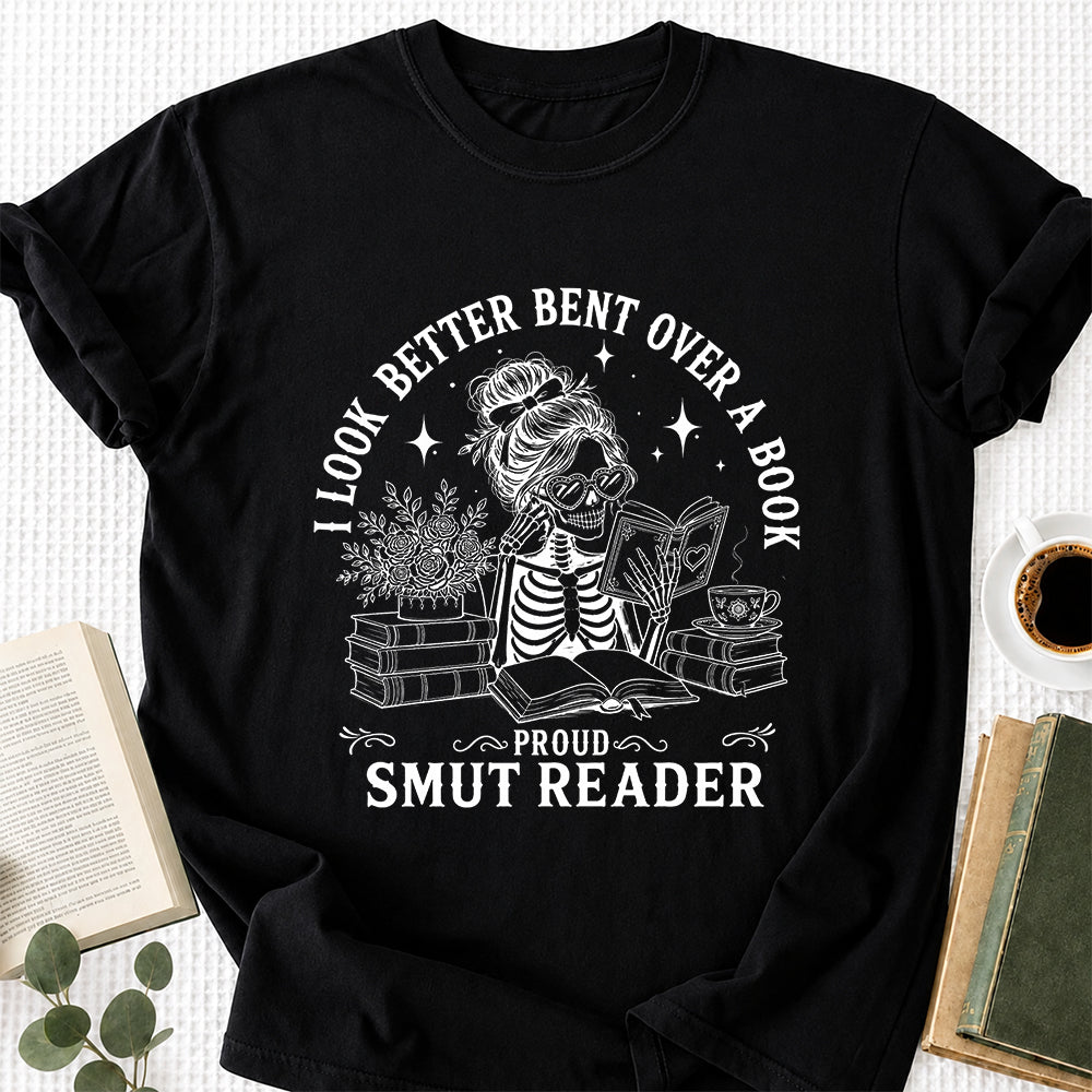 I Look Better Bend Over A Book Softstyle T-Shirt | Book Lover Gift Black