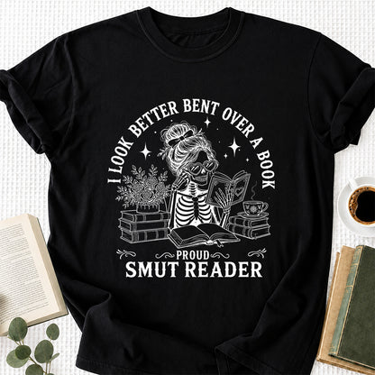 I Look Better Bend Over A Book Softstyle T-Shirt | Book Lover Gift Black