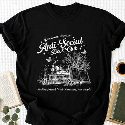 Anti-Social Book Club Softstyle T-Shirt | Book Lover Gift Black