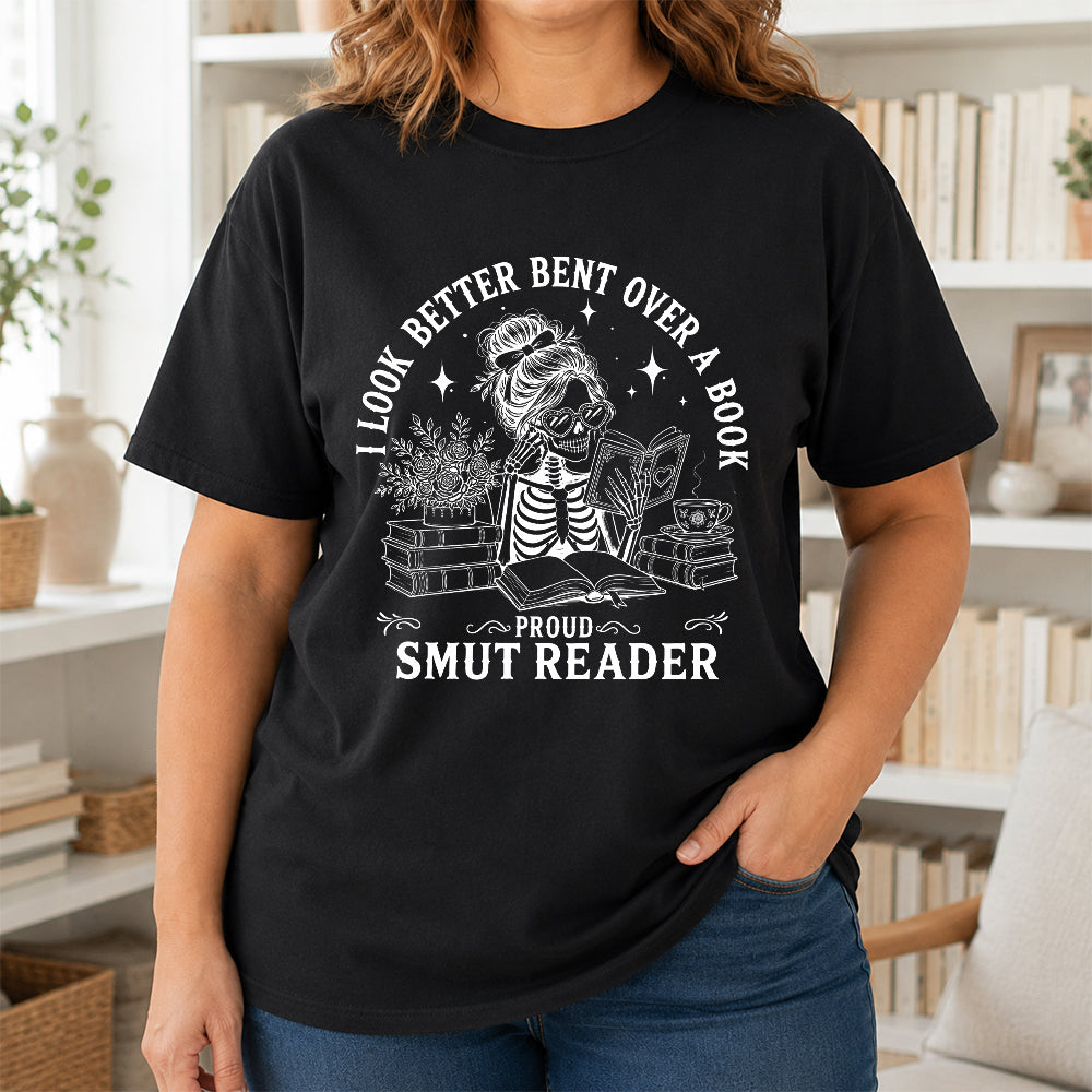 I Look Better Bend Over A Book Softstyle T-Shirt | Book Lover Gift Black