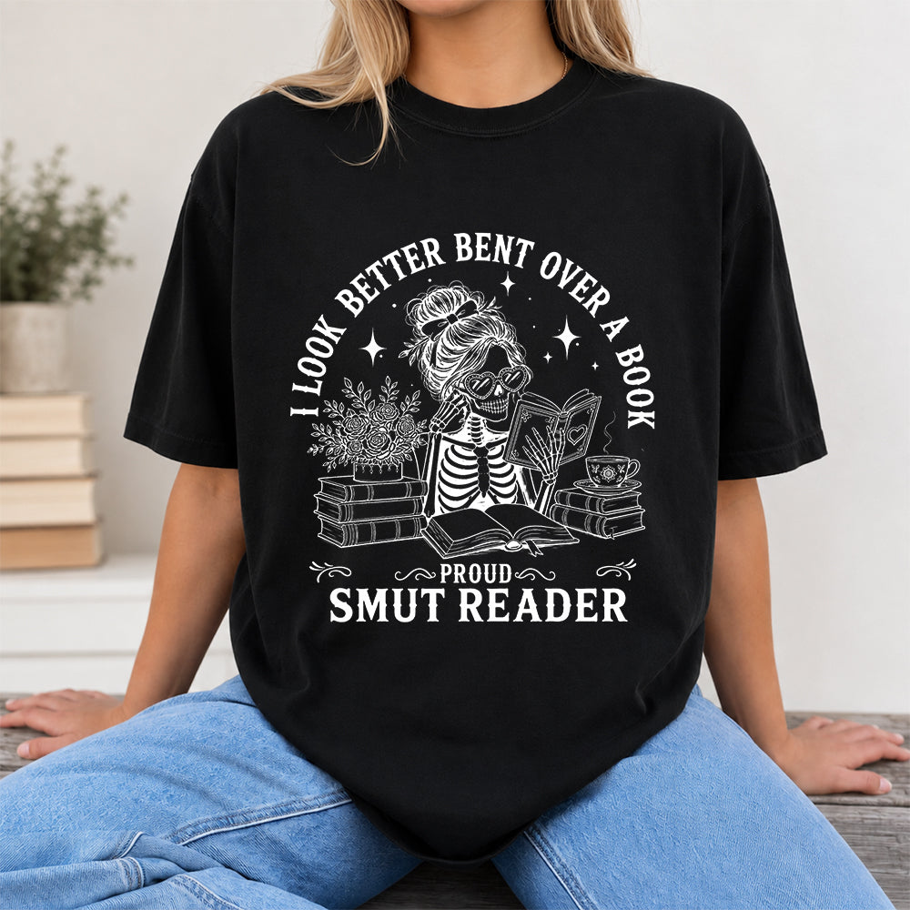 I Look Better Bend Over A Book Softstyle T-Shirt | Book Lover Gift Black