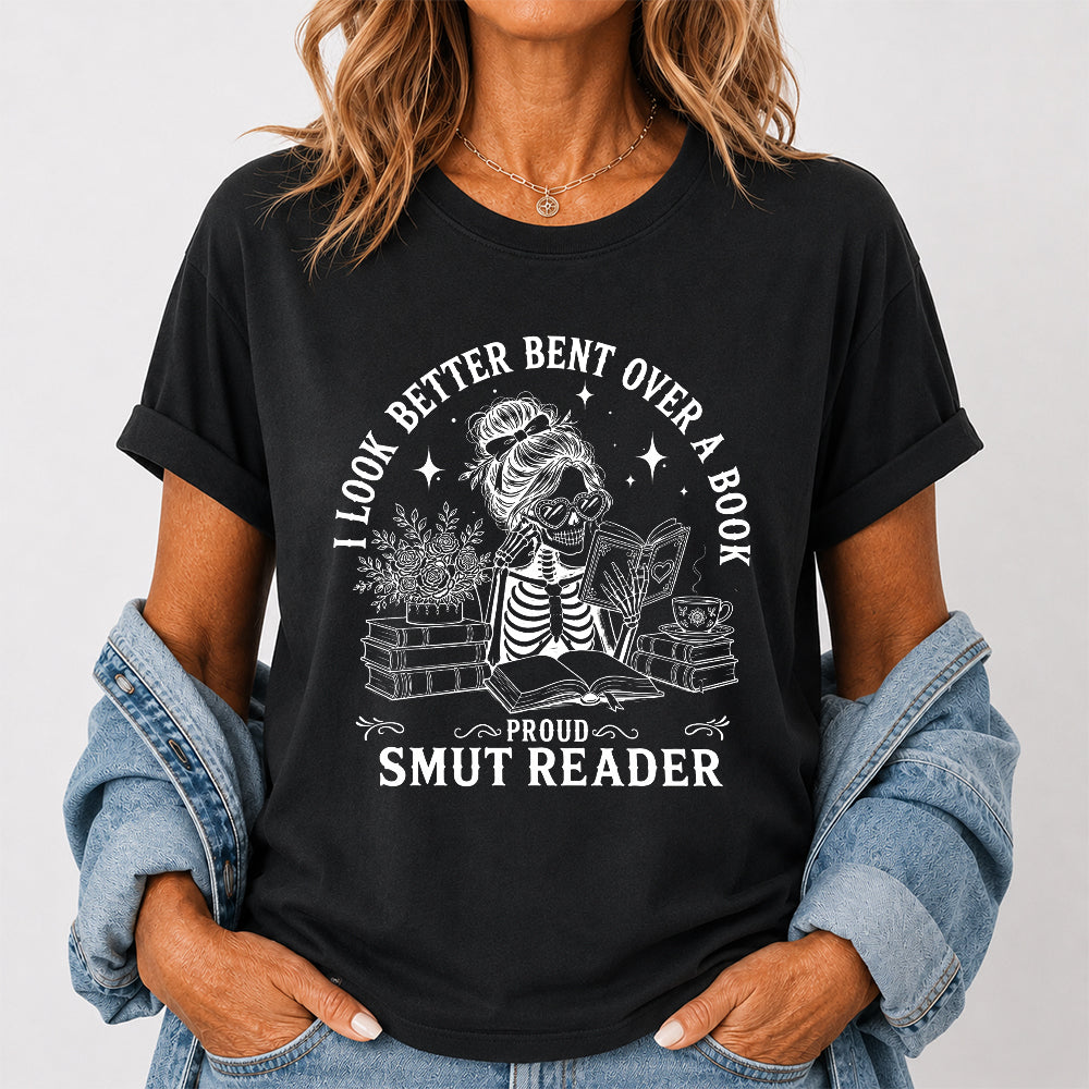 I Look Better Bend Over A Book Softstyle T-Shirt | Book Lover Gift Black
