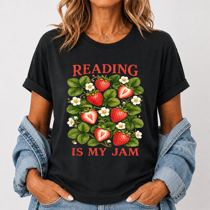 Reading Is My Jam Softstyle T-Shirt | Book Lover Gift Black