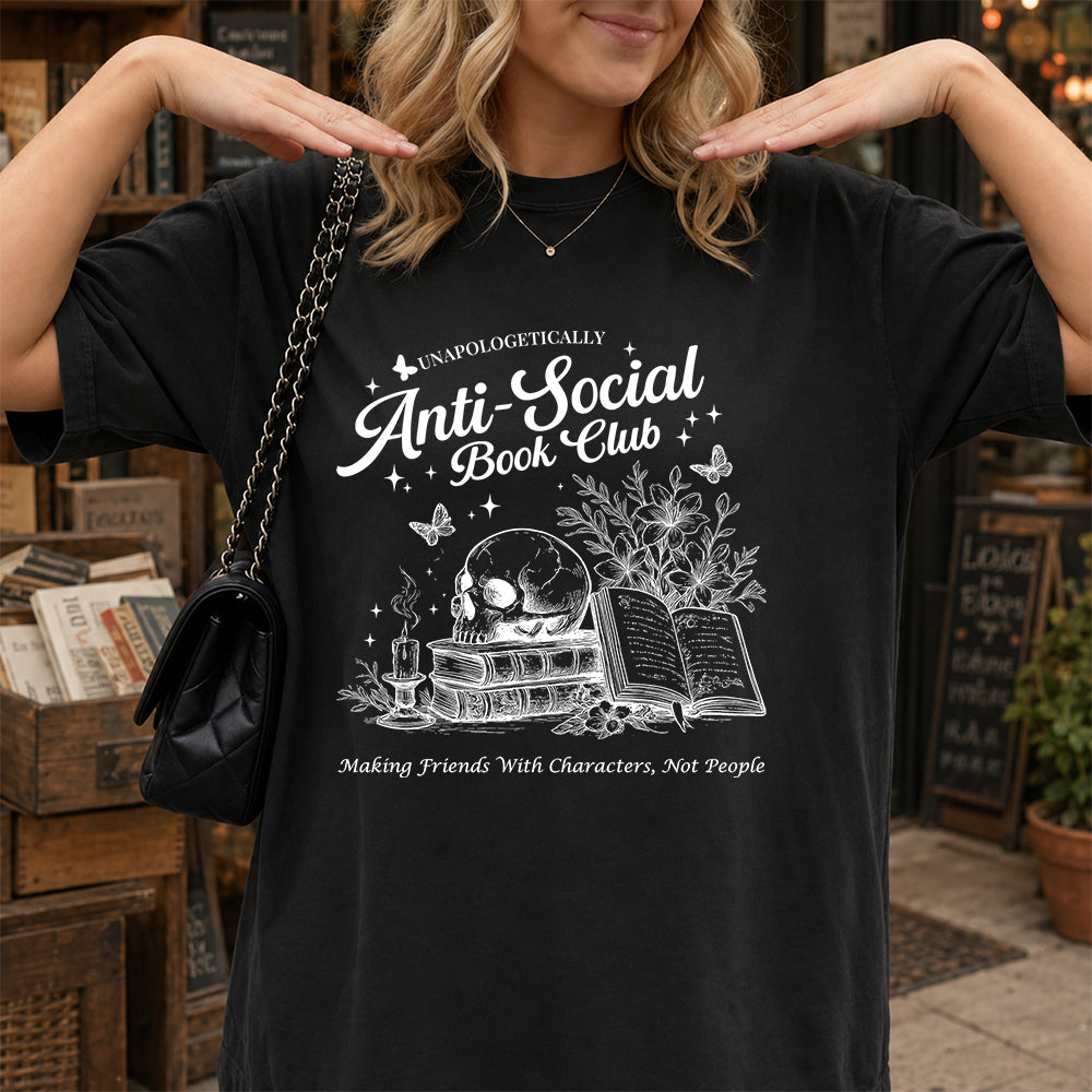Anti-Social Book Club Softstyle T-Shirt | Book Lover Gift Black
