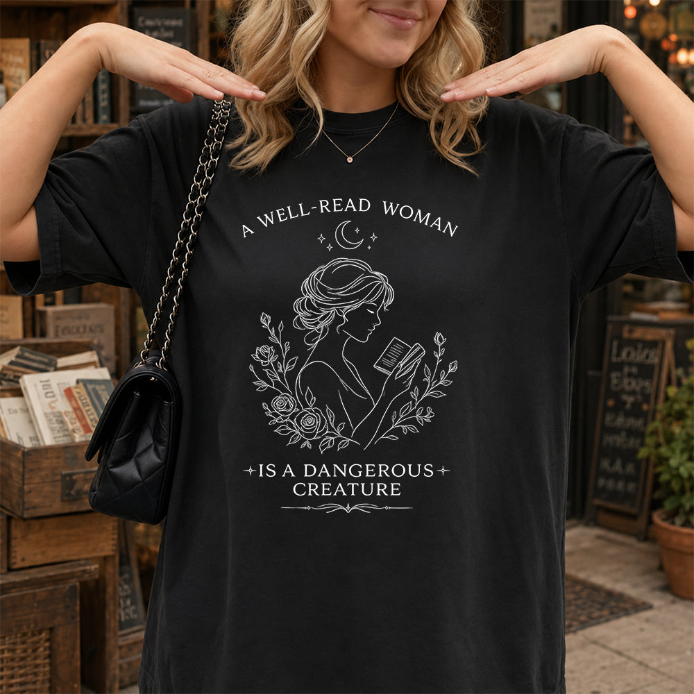 A Well Read Woman Softstyle T-Shirt | Book Lover Gift Black