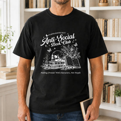 Anti-Social Book Club Softstyle T-Shirt | Book Lover Gift Black