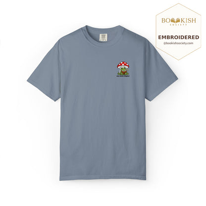 Embroidered One More Chapter Comfort Color ® T-shirt Book Lover Gift Blue Jean