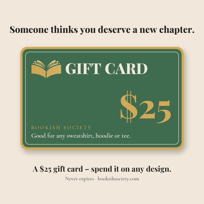 Bookish Society Gift Card $25