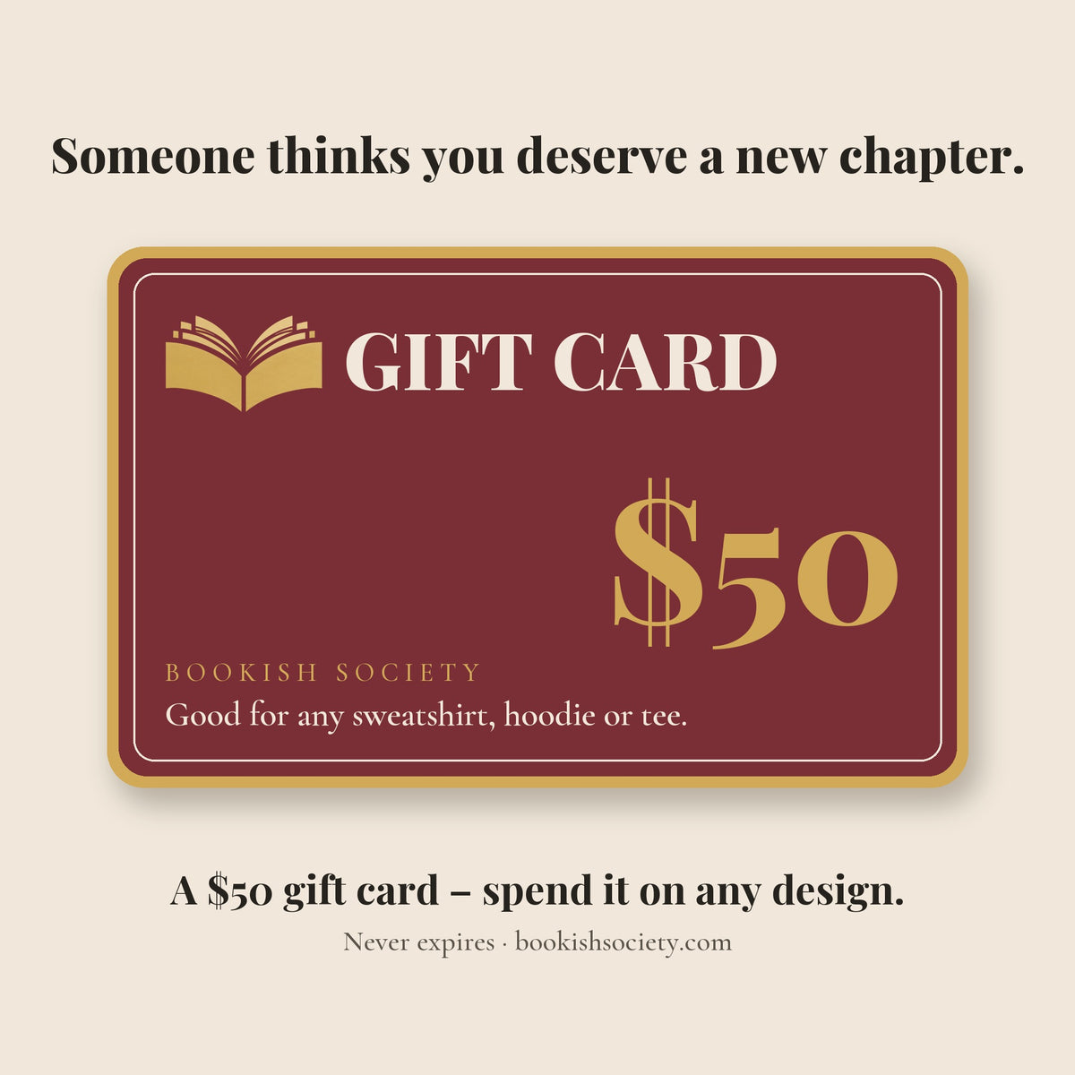 Bookish Society Gift Card $50