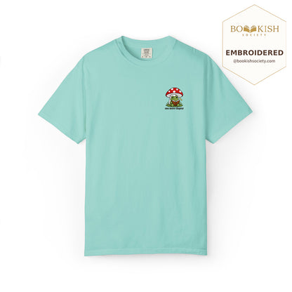 Embroidered One More Chapter Comfort Color ® T-shirt Book Lover Gift Chalky Mint