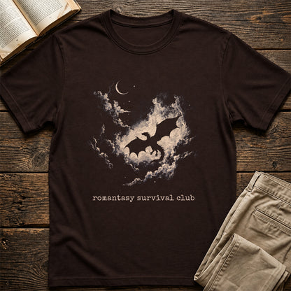 Fantasy Dragon Clouds Softstyle T-Shirt | Book Lover Gift Dark Chocolate