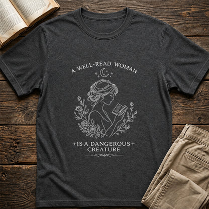 A Well Read Woman Softstyle T-Shirt | Book Lover Gift Dark Heather