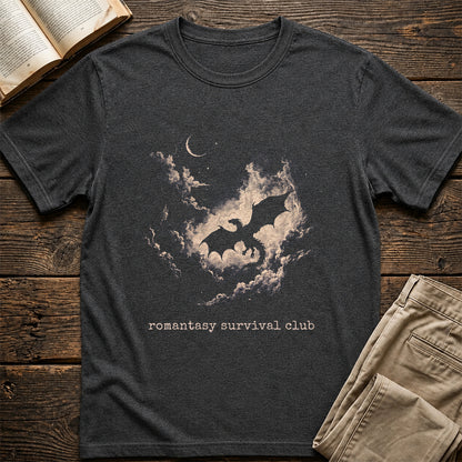 Fantasy Dragon Clouds Softstyle T-Shirt | Book Lover Gift Dark Heather